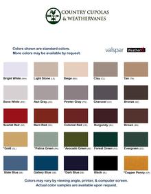 Metal Cupola Color Options